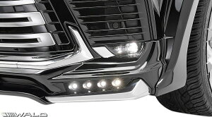 【M’s】 レクサス LX600 3BA-VJA310W 前期 (2022y-) WALD BLACK BISON フロントスポイラー用 片側4連 LEDランプ (LEDSL10P) エアロ パーツ ヴァルド バルド カスタム エクステリア 部品 外装 改造 社外品 正規