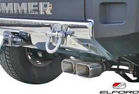 【M's】 ハマー HUMMER H2 (2002y-2010y) ELFORD ウルトラパフォーマンスマフラー タイプX (シングル) エルフォード エイチツー 片側マフラー スポーツマフラー エキゾースト マフラー EX スクエア