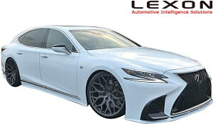 【M’s】 レクサス 50系 LS F-SPORT 前期 (2017/10-2020/10) LEXON EXCLUSIVE カーボン サイドスプリッター 左右 レクソン エアロ パーツ カスタム エクステリア 改造 外装 外観 社外品 部品 LEXUS 50LS LS500 LS500