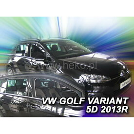 【M's】VW ゴルフ7 GOLF7 AUC ヴァリアント (2013-2021) HEKO ドアバイザー サイドバイザー 1台分 ( フロント + リア ) 社外品 ヘコ フロントバイザー リアバイザー 雨よけ ダーク スモーク セット パーツ 外装 フォルクスワーゲン バリアント ワゴン 4582626811612 331195