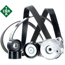 【M's】 W211 W212 ベンツ Eクラス E320CDI E350BlueTEC INA OM642 V6 タイミングベルトキット 4点 セット ディーゼル OEM パーツ 部品 エンジン ベルトテンショナー ファンベルト プーリー タイベルキット 6422001370 0029934296 7PK2035 6422001070 1372020119 529.0050.10