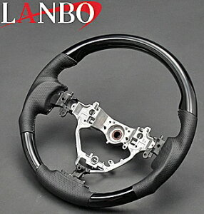 【M's】トヨタ NOAH/VOXY/Esquire 80系(ZRR80/85)LANBO製 ガングリップタイプ コンビステアリング(ピアノブラック)//TOYOTA ノア ヴォクシー ボクシー エクスワイア エスクァイア 80 社外品 ランボ オ