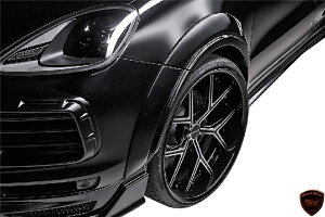 【M's】ポルシェ カイエン 9YA (2018y-) WALD Black Bison オーバーフェンダー 10PS (片側約55mmワイド) FRP 未塗装 ヴァルド バルド エアロ ワイドフェンダー