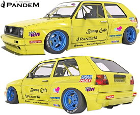 【M's】VW ゴルフ2 19E (1983y-1992y) PANDEM ワイドボディキット 4点 (F+FF+RF+S)／／GOLF2 FRP製 TRA京都 パンデム ロケットバニー ロケバニ エアロ フルエアロ エアロキット エアロセット ワイドフェンダー オーバーフェンダー フォルクスワーゲン