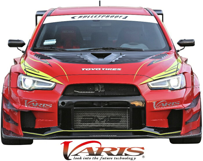 M S 三菱 ランエボx Cz4a 2007y 2015y Varis フロントリップ ワイド