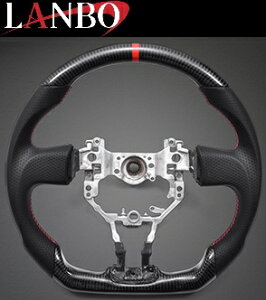 【M's】 トヨタ 86 ZN6 (2012.4-2016.8) LANBO プレミアム スポーツ ステアリング ハンドル (ウェットカーボン×リアルパンチングレザー) ランボ 社外品 パーツ 部品 内装品 車内 インテリア ドレスア