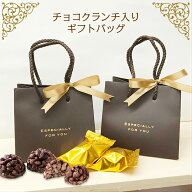 プチギフト おしゃれな手提げギフトバッグ クランチチョコレート詰め合わせ 結婚式 母の日 父の日 お菓子…