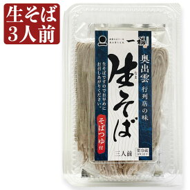 出雲そば 生そばパック3人前 つゆ付き一福 蕎麦 冷蔵 年越しそば せっかくグルメ