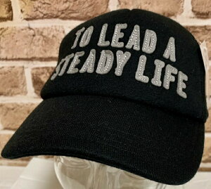 �y6�p�l�� CAP�z23-7281 �wTO�@LEAD A STEADY LIFE�x���SCAP�@�t�����g�X�|���W�@�T�C�Y�����\�ȃA�W���X�^�[ �ȃ|��65/35 �u���b�NX�O���[