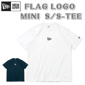 【 NEWERA 】 ニューエラ T-シャツ ミニフラッグロゴ newera flag logo mini プリント S/S 半袖 コットン クルーネック レギュラーフィット ブランド メンズ レディース スケボ－ ブラック ホワイト M L XL 13534570/13534571