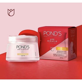 【最大10％OFFクーポンあり】PONDS（ポンズ） エイジ ミラクル デイ クリーム 50g AGE MIRACLE DAY Cream 潤燥 エッセンス 導入 美容液 トーンアップ ハリ ツヤ 透明肌 全肌質 トラベル スタート お試し アジアンコスメ コスメ