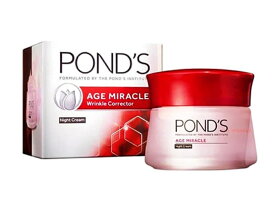 【最大10％OFFクーポンあり】PONDS（ポンズ） エイジ ミラクル ナイト クリーム 50g AGE MIRACLE Night Cream 潤燥 エッセンス 導入 美容液 トーンアップ ハリ ツヤ 透明肌 全肌質 トラベル スタート お試し アジアンコスメ コスメ