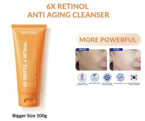 `m[ BIOAQUA 6X Retinol Gentle-A Anti Aging Low pH Cleanser 100gr GbZX  et g[Abv n c  S gx X^[g  AWARX RX ϕi XL