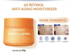 レチノール BIOAQUA 6X Gentle-A retinol Anti Aging Cream 50g 潤燥 エッセンス 導入 美容液 トーンアップ ハリ ツヤ 透明肌 全肌質 トラベル スタート お試し アジアンコスメ コスメ 化粧品 スキンケア スキンクリーム