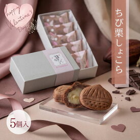 ちび栗ショコラ 5入 バレンタイン ギフト 和スイーツ チョコ 和しょこら 良平堂 老舗和菓子 岐阜 恵那 手土産 本命 義理 自分用 おしゃれ 個包装 常温配送 チョコレート 和洋折衷 スイーツ プレゼント 女性 男性 2026