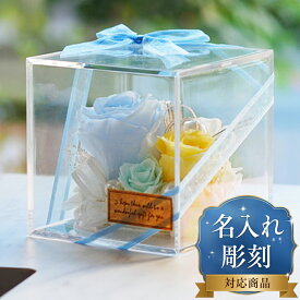 名入れ可能 おしゃれ プリザーブドフラワー ギフト プレゼント 誕生日 退職祝い 結婚祝い 結婚記念日 ブリザード プリザーブド フラワー 花 バラ ローズ カーネーション 記念日 贈り物 お祝い ブリザードフラワー 女性 かわいい シュシュ お盆 初盆