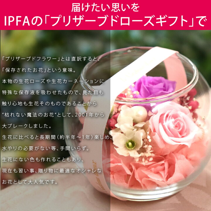 楽天市場 プリザーブドフラワー ギフト プレゼント 誕生日 ホワイトデー お返し プリザーブド フラワー 結婚祝い 退職祝い お祝い 贈り物 花 ガラスドーム ドーム 結婚記念日 還暦祝い かわいい おしゃれ 女性 フラワーアレンジ ブリザーブドフラワー 送料無料 ガラス