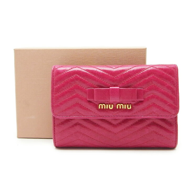 楽天市場】ミュウミュウ（MIUMIU）ヴィッテロ シャイン 三つ折り財布 