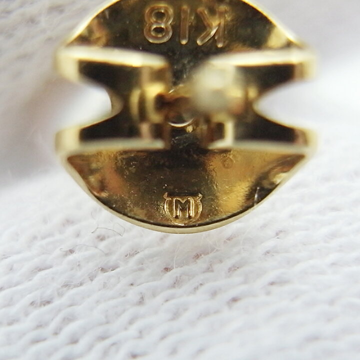 楽天市場】ミキモト(MIKIMOTO)アコヤ真珠ピアスK18 7.35mm 2.0g【中古  