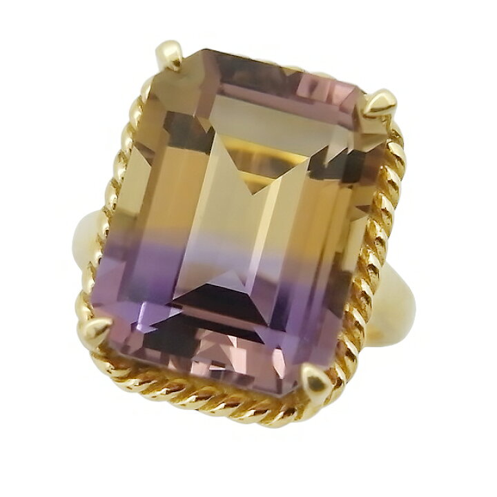 楽天市場】GSTVアメトリンリングK18 10.00ct 8.2g【中古】程度SA【smtb  