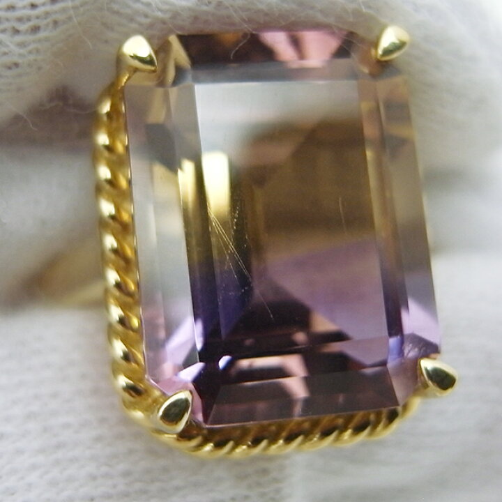 楽天市場】GSTVアメトリンリングK18 10.00ct 8.2g【中古】程度SA【smtb  