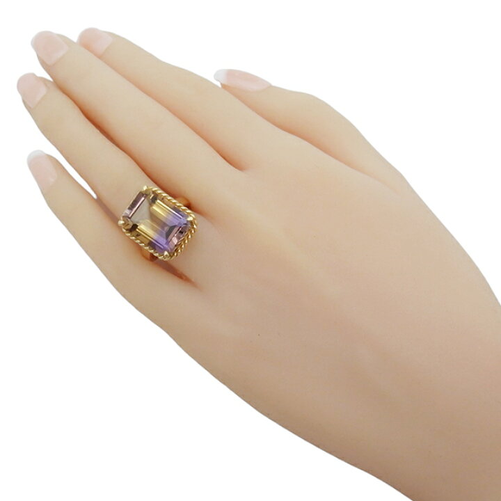 楽天市場】GSTVアメトリンリングK18 10.00ct 8.2g【中古】程度SA【smtb  