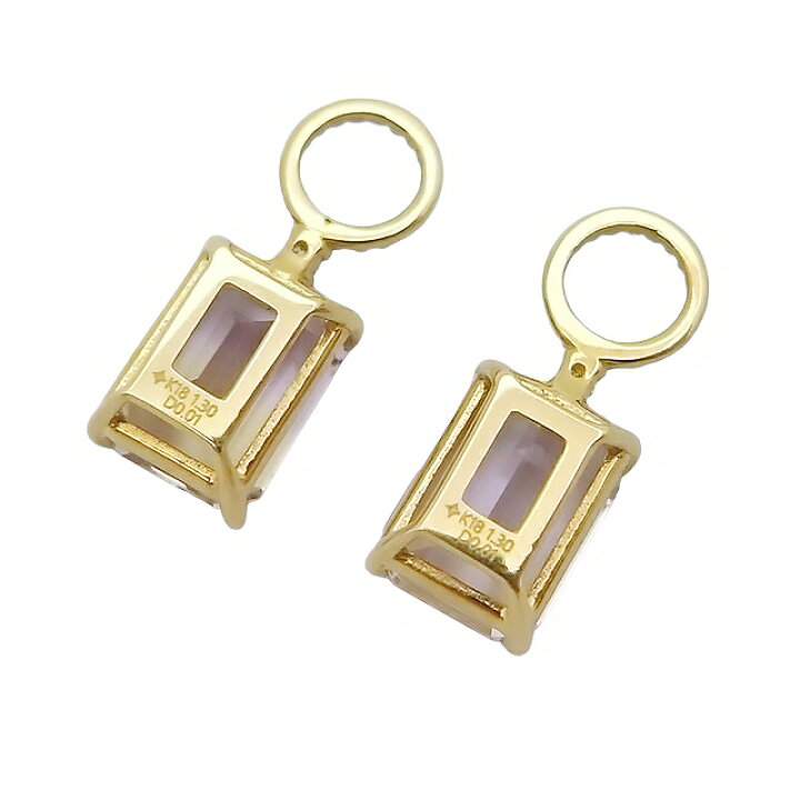 楽天市場】GSTVアメトリンダイヤモンドチャームK18 1.30ct×2 0.01ct×2 
