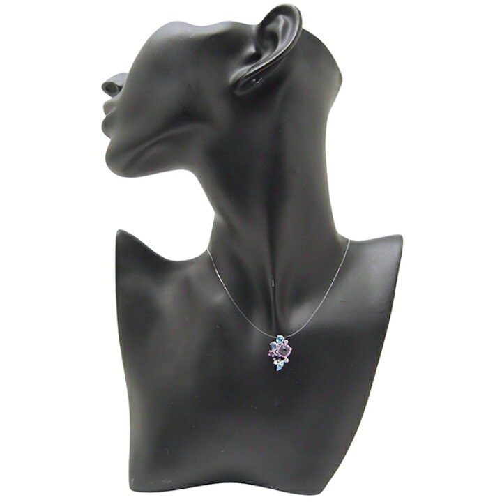 楽天市場】マルチカラーストーンダイヤモンドペンダントK18WG 1.16ct 