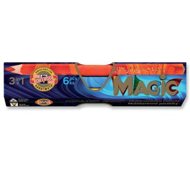 【メール便可】コヒノール マジックペンシル 6色セット 【KOH-I-NOOR】【コヒノール】【色鉛筆】【色えんぴつ】【ユニーク色鉛筆】【レインボー色鉛筆】