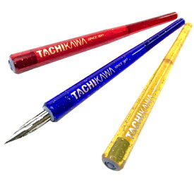 【メール便可】 タチカワ Pフリーペン軸 クリアレッド(TP-25CR)、クリアイエロー(TP-25CY)、クリアブルー(TP-25CB) タチカワ＆日光の全種に対応したペン軸/Gペン/丸ペン