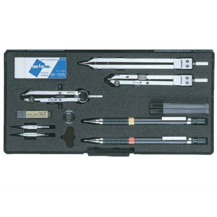 楽天市場】【ドラパス独式製図器セット】独式7本組 16品 製図器セット  