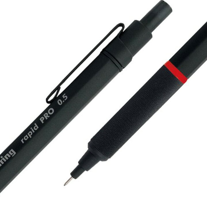 誠実】 ロットリング ラピッドプロ シャーペン 0.5 rapid pro ロットリング ラピッドプロ メカニカルペンシル ブラック 0.5mm 1904258