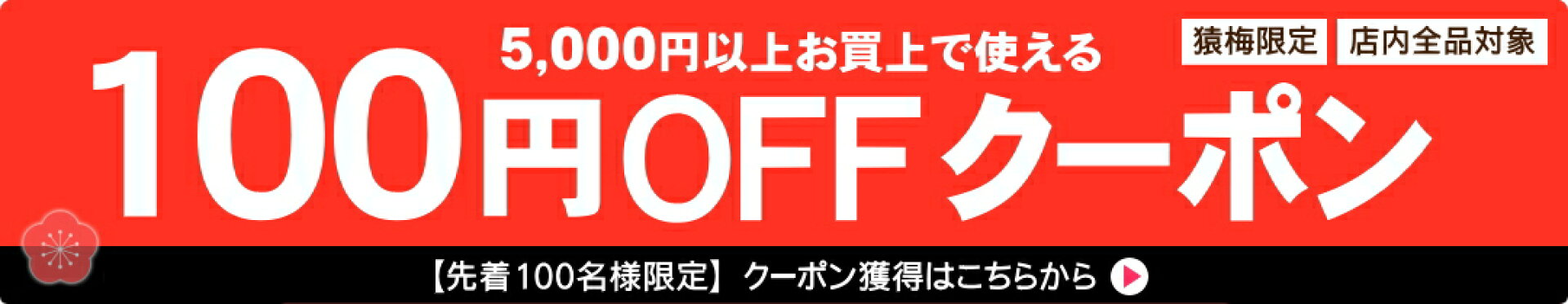 5000円以上で100円OFFクーポン