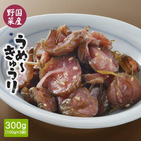 しば漬け風味 うめ～きゅうり（100g×3袋入り）梅肉入り 国産野菜使用 柴漬け風味 ご飯のお供 お酒のつまみ きゅうり なす 昆布 しょうが お味見用（5個までネコポス便でお届け）