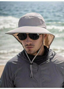 日よけ帽子 サファリハット UVカット 日よけ 紫外線対策 レディース メンズ 農作業 つば広 メッシュ 首ガード 付き アウトドア 釣り アドベンチャーハット UVカット 日焼け防止 通気 折り畳み