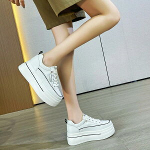 厚底 スニーカー レディース ローカット 8cm 厚手 本革 秋 通気性 きれいめ 靴 おしゃれ 細身 スニーカーレディース 歩きやすい ブラン