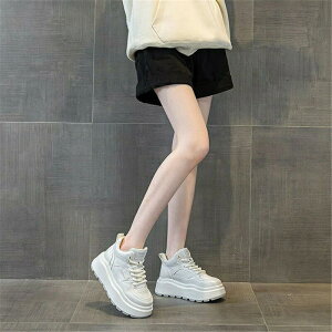 厚底 スニーカー レディース ハイカット 厚手 白 秋冬 秋 5cm きれいめ 身長アップ 靴 おしゃれ 細身 スニーカーレディース 歩きやすい