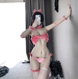 【期間限定！10%OFF！よりどり2点で】セクシー ランジェリー ブラショーツ コスプレ リボン 上下セット セクシー下着 三角ブラ ブラ ショーツ セット レディース 大人 ノンワイヤー 過激 ブラセット エロい インナー メール便