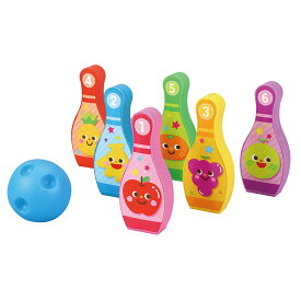 フルーツボーリングセット 1セット入 / ボーリング かわいい 可愛い 赤ちゃん ベビー ピン ボール 運動 果物 玩具 おもちゃ 知育 勉強 指先 キッズ 子供 体育 幼稚園 保育園 男の子 女の子 こども会 子ども会 子供会 プレゼント 景品 アーテック artec 【宅配便】