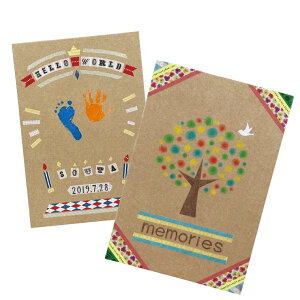 お絵かきましかくアルバム 薄 1冊入 / アルバム 黒台紙 スクエア判 アルバム帳 フォトブック 思い出 写真 写真整理 卒業 卒園 記念品 オリジナル プレゼント ハンドメイド クラフト紙 デコレ