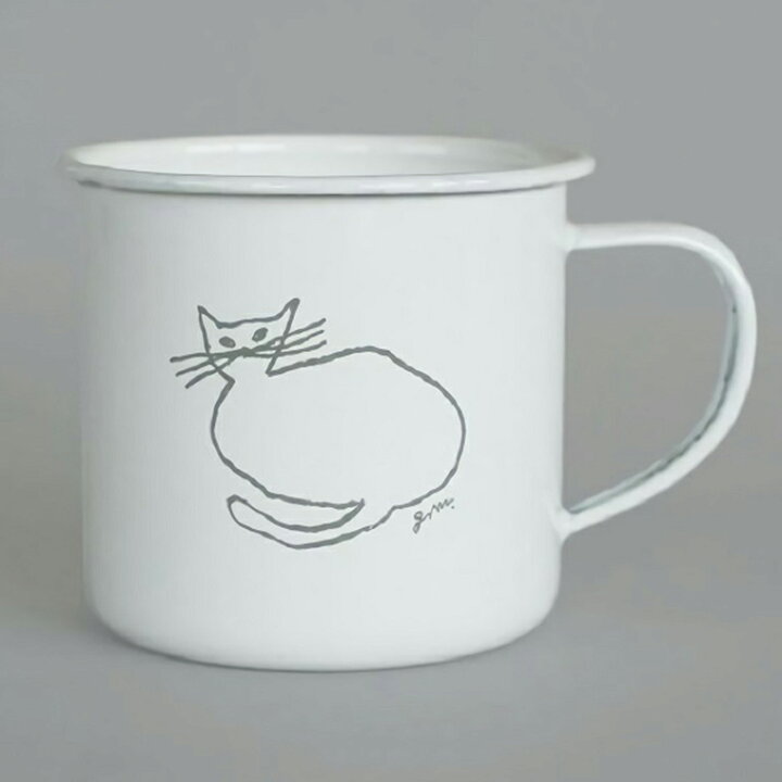 楽天市場 琺瑯マグカップ Cat L2109 1個入 アクシス Axcis ホーロー 琺瑯 猫 ネコ ねこ ゆるかわ イラスト 動物柄 アニマル柄 コップ マグ かわいい おしゃれ アンティーク風 宅配便 アンシャンテマーケット