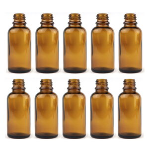 30ml 10�{�Z�b�g �Ռ��r ���F �h���b�p�[�t 32mm×77.5mm ��10.5mm / �Ռ��r�� �K���X�{�g�� �K���X�� �ۑ��p �u���E�� �A���}�I�C�� �G�b�Z���V�����I�C�� ���� �W�t �K���X�r �L�����A�I�C�� �t���O