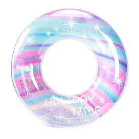 浮き輪 うきわ 浮輪 フロート 大人用 子供用 虹タイプ O型 水遊び用 星空柄 キラキラ スイミング 夏休み 気漏れにくい 安定性