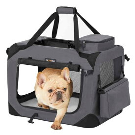 FEANDREA キャリーバッグ 中大型犬 折り畳める 犬用 ペットキャリー 室内用可