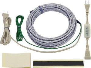 【カクダイ/GAONA/ガオナ】これカモ 凍結防止ヒーター 10m サーモスタットつき (水道管の凍結防止 金属管・樹脂管兼用) GA-KE006