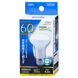 オーム電機 LED電球 レフランプ形 60形相当 E26 昼光色 [品番]06-0772 LDR6D-W A9