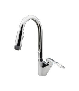 【カクダイ/GAONA/ガオナ】シングルレバー混合栓 キッチン用 (台付 スワンムーブ シャワー 寒冷地用) GA-BF005K