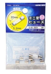 [I[d@/OHM]~jǃq[Y 0.4A-250V 4{DZ-MF04 04-1677