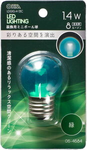 [I[d@/OHM]LED G40E26 1.4W΃NA[ LDG1G-H 13C