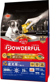 【ZOO】プロフェッショナル・バランス ビューティープロ ドッグ パウダフル成犬ビーフチーズ 1.8kg(300g×6袋)